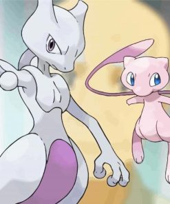 Mewtwo Pokemon Anime paint by number