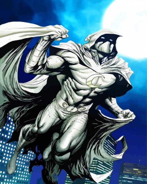 Moon knight Hero paint by number