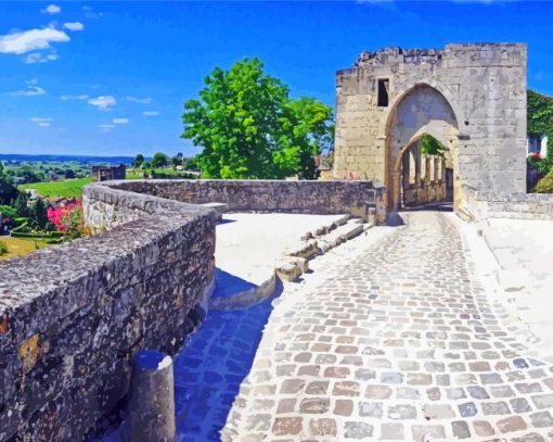 Porte Brunet Saint Emilion paint by number