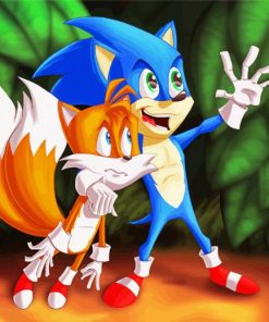 Sonic And Tails Art paint by number