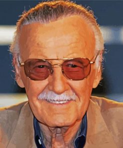 The American Writer Stan Lee paint by number