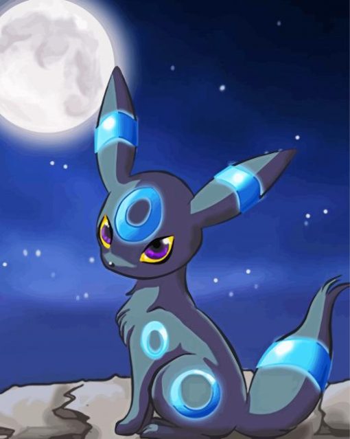 Umbreon Pokemon At Night paint by number