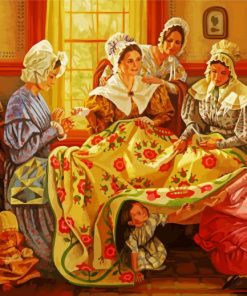 Women Quilting paint by number