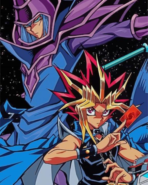 Yugi And Dark Magician paint by numbers