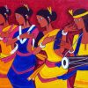 Abstract Indian Women paint by number