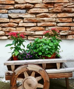 Adorable Flower Cart paint by number