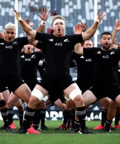 All Blacks Rugby Team paint by number