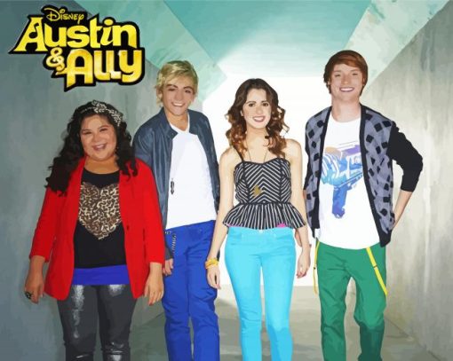 Austin And Ally Characters paint by number