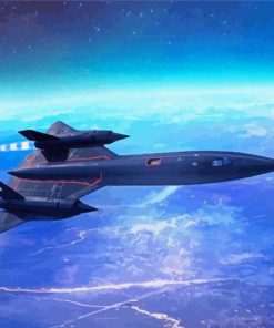 Blackbird SR71 In Space paint by number