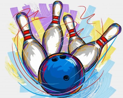 Bowling Illustration paint by number