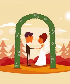 Bride And Groom Illustration paint by number