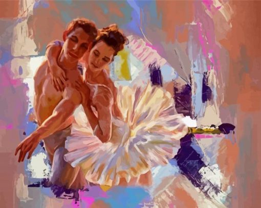 Couple Ballet Dancer Art paint by number