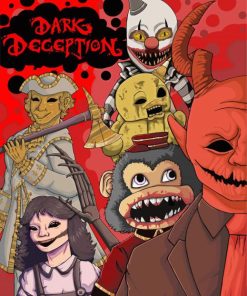 Dark Deception Horror Game paint by number