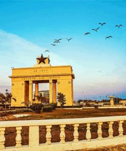 Ghana Monuments Buildings paint by number