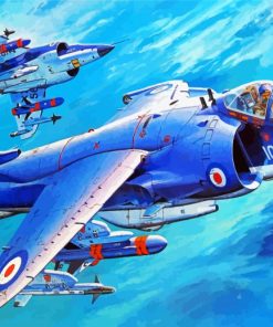 Harrier Planes paint by number