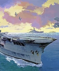 Hms Ark Royal Navy paint by number