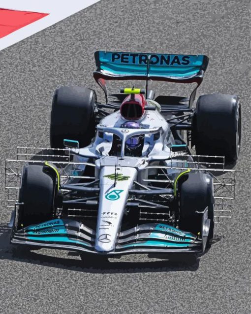 Mercedes Formula One paint by number