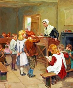 Old Village School paint by number