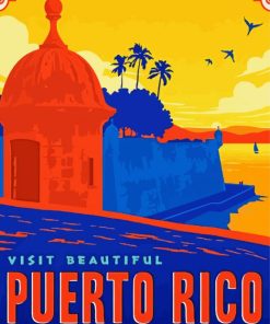 Puerto Rico Poster paint by number