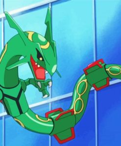 Rayquaza Pokemon paint by number