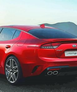 Red Kia Stinger Car paint by number