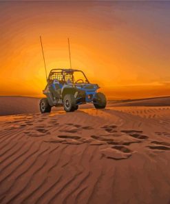 Rzr At Sunset In Desert paint by number