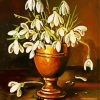 Snow Drops Vase paint by number