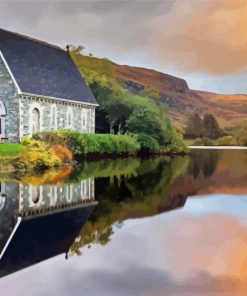 St Finbarrs Irish Oratory Sunset paint by number