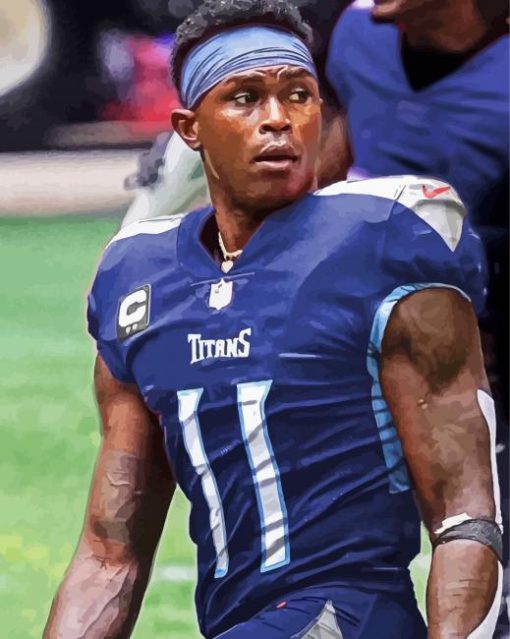 Tennessee Titans Player Julio Jones paint by number