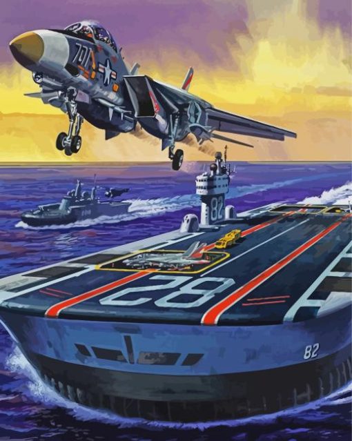 The Aircraft Carrier paint by number