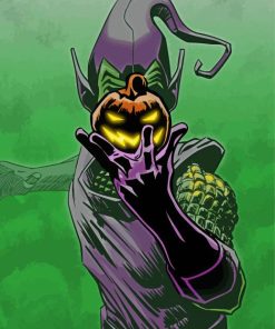 The Green Goblin And Pumpkin paint by number