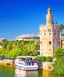 Torre Del Oro Andalucia paint by number