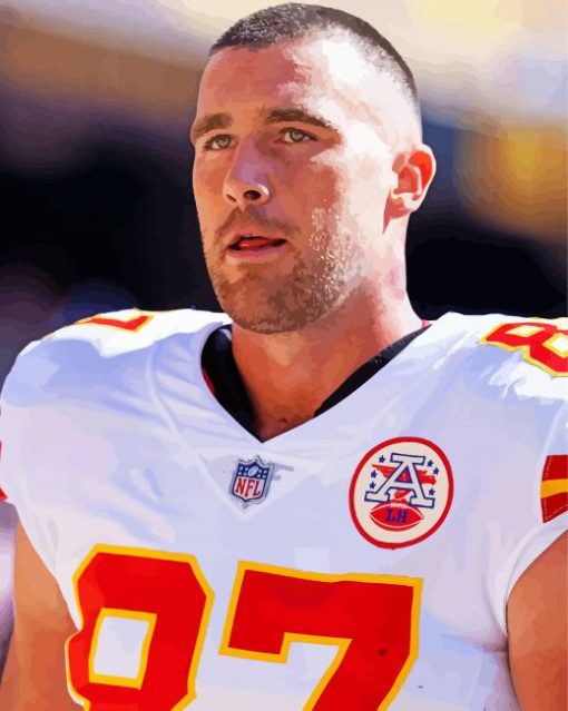 Travis kelce American Footballer paint by number