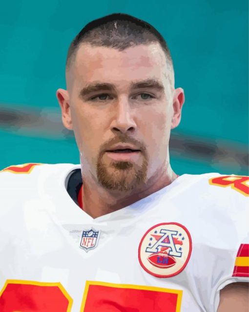 Travis Michael Kelce Footballer paint by number