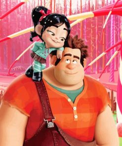 Vanellope And Ralph From Wreck It Ralph paint by number