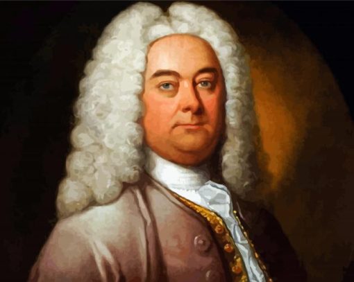 Vintage Composer George Frideric Handel paint by number