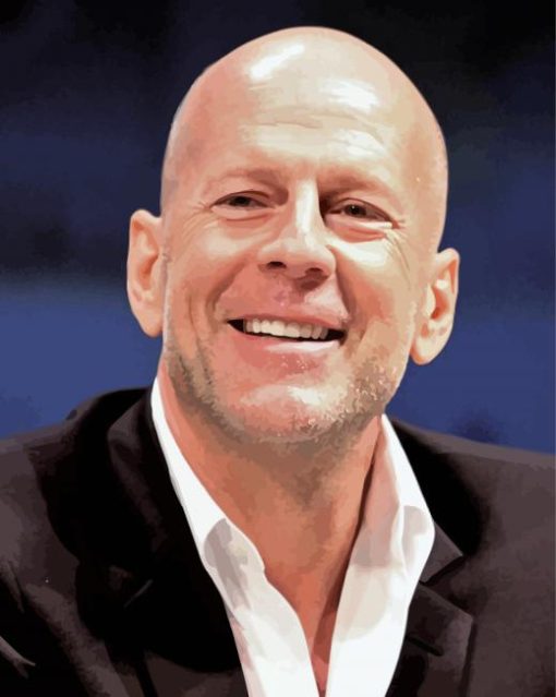 Walter Bruce Willis Actor paint by number