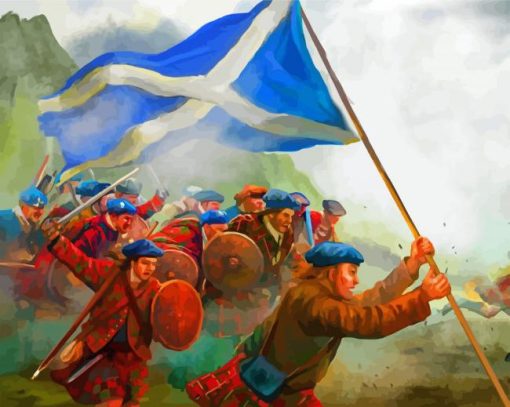 War Scottish Warrior Art paint by number