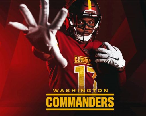 Washington Commanders Player Poster paint by number