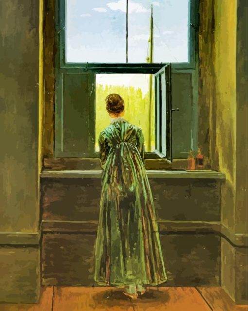 Woman At A Window David Friedrich paint by number