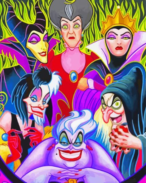 Aesthetic Disney Villains paint by number