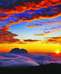 Aesthetic Haleakala Sunset paint by number