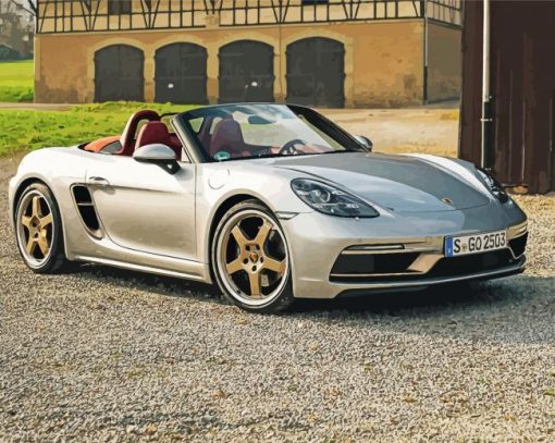 Aesthetic Porsche Boxster paint by number