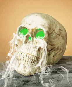 Aesthetic Smoking Skeleton Art paint by number