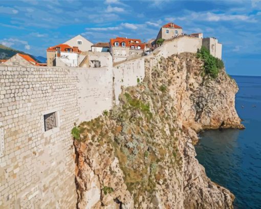 Aesthetic Walls Of Dubrovnik paint by number