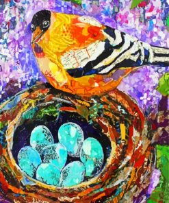 Bird Collage Art paint by number