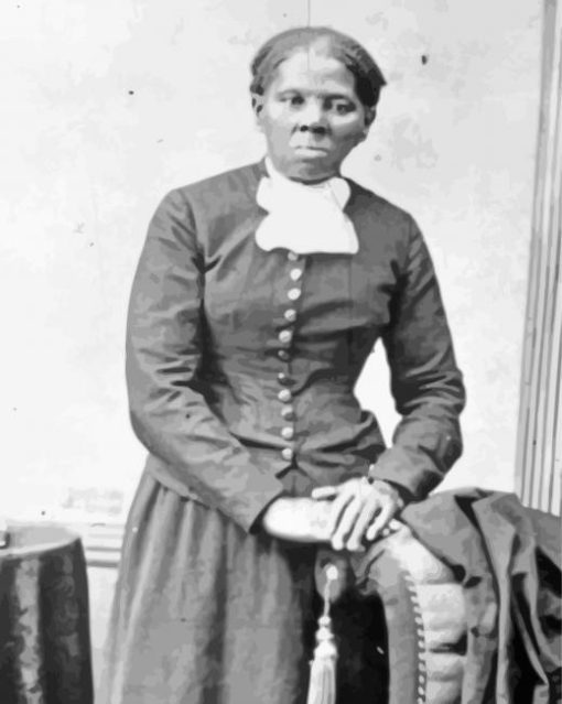 Black And White Harriet Tubman paint by number