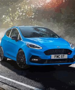 Blue Fiesta Car paint by number