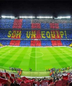 Camp Nou Stadium paint by number