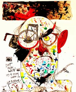 Colorful Ralph Steadman paint by number